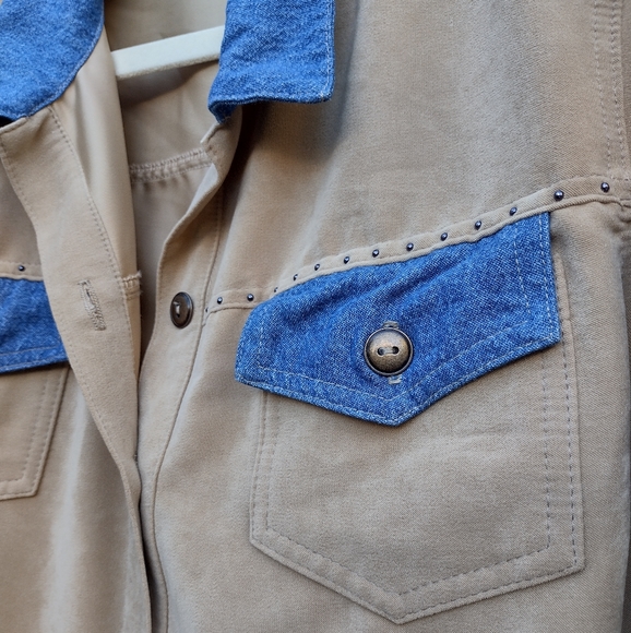 Vintage Monique Jeans Western Style Top Jacket Size 14 - Picture 7 of 9